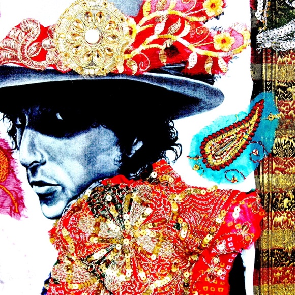 BOB DYLAN  HAND APPLIQUED LONG SLEEVE TEE SHIRT - Picture 6 of 9